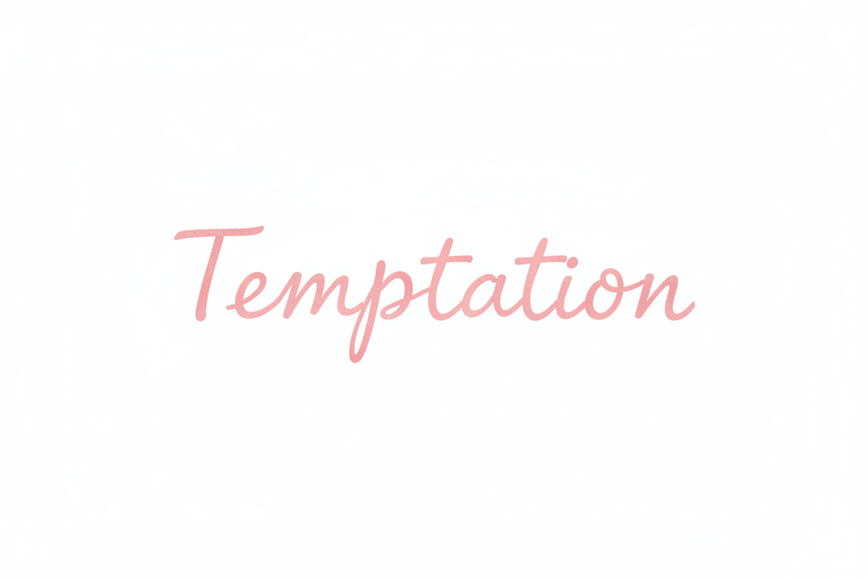 i need a simple but cutr writting that just says Temptation
